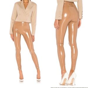 COMMANDO Faux Patent Leather Legging - Cocoa